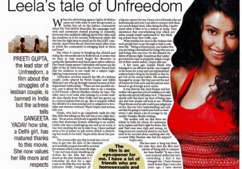 Leela's tale of Unfreedom Preeti Gupta interview with The Times of India